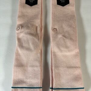 Stance Pink Dress Socks with Ribbed Texture
